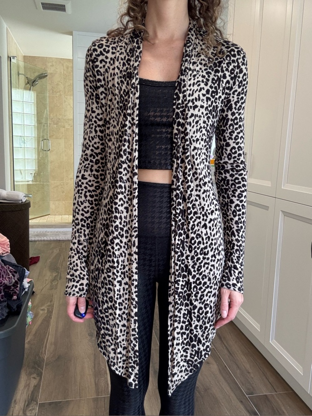 Vintage Wet Seal Open Front Leopard Print Top